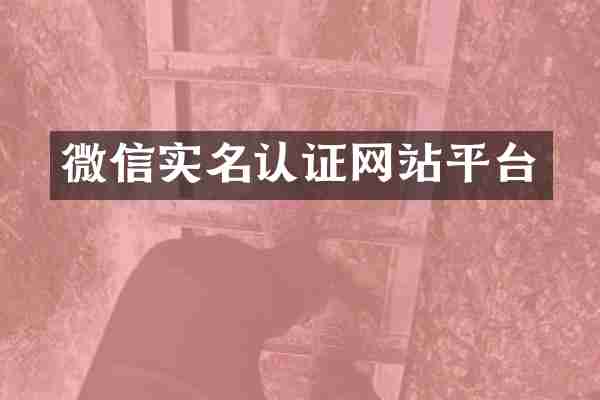 微信实名认证网站平台