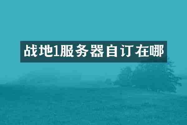 战地1服务器自订在哪