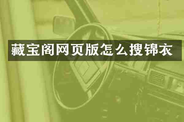 藏宝阁网页版怎么搜锦衣