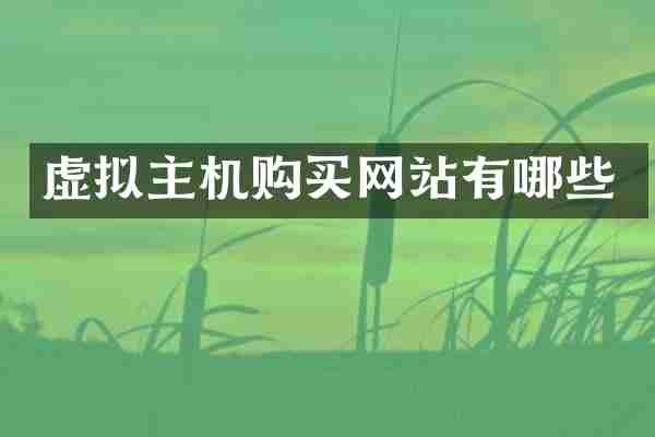 虚拟主机购买网站有哪些