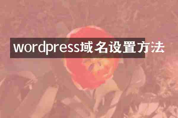 wordpress域名设置方法