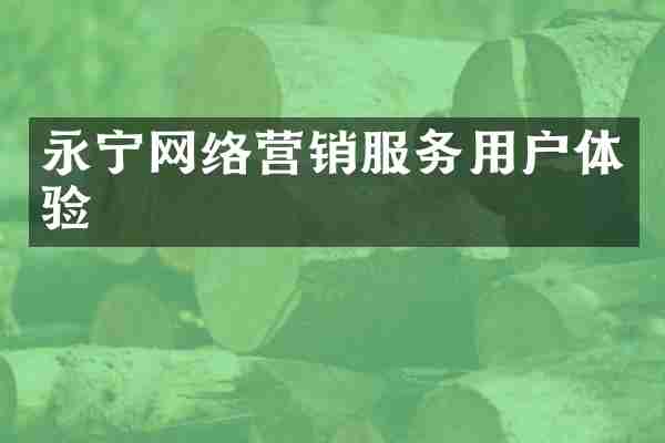 永宁网络营销服务用户体验