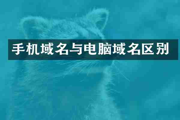 手机域名与电脑域名区别
