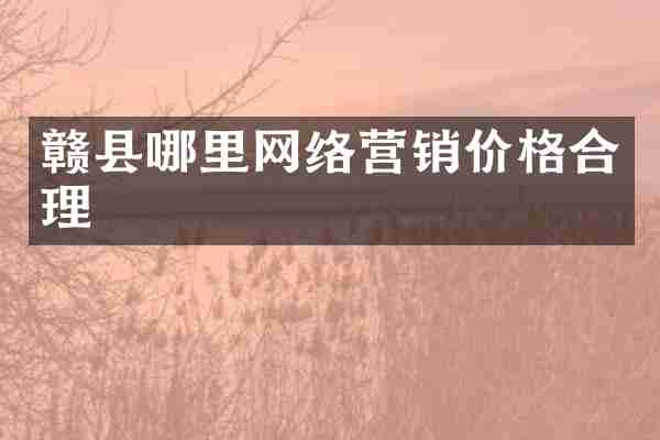赣县哪里网络营销价格合理