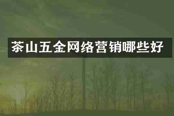 茶山五金网络营销哪些好