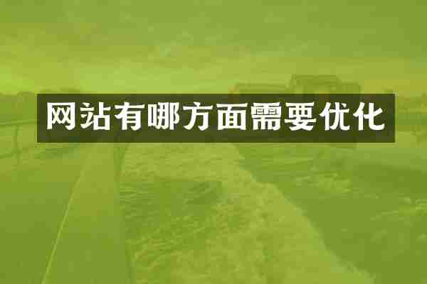 网站有哪方面需要优化
