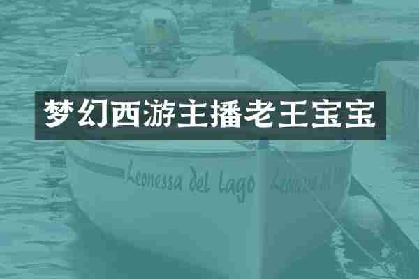 梦幻西游主播老王宝宝