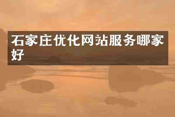 石家庄优化网站服务哪家好