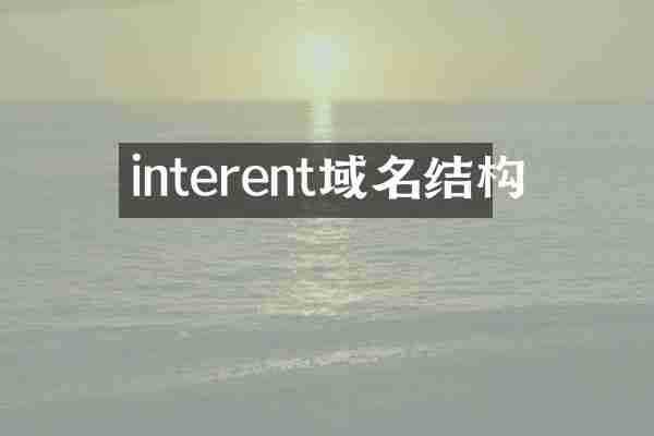 interent域名结构