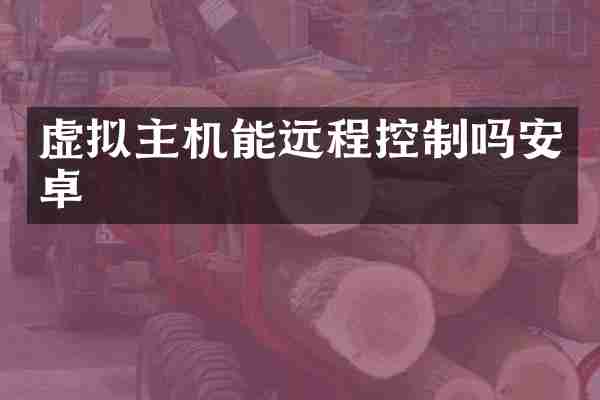 虚拟主机能远程控制吗安卓