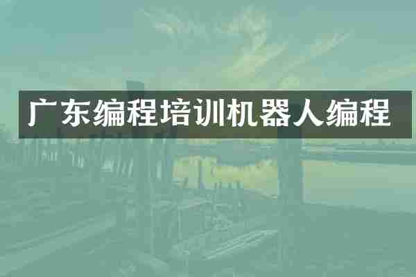 广东编程培训机器人编程