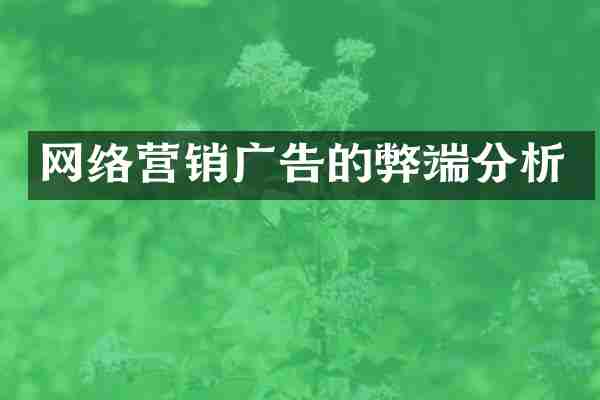 网络营销广告的弊端分析