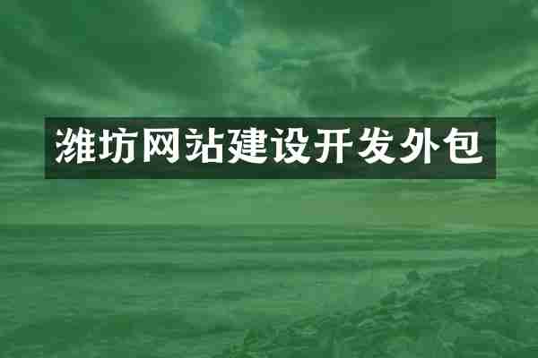 潍坊网站建设开发外包