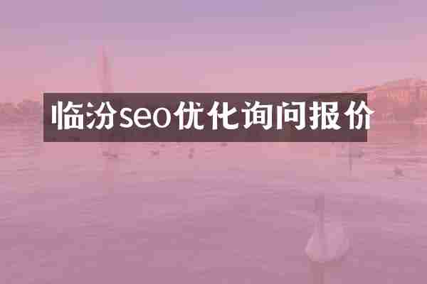临汾seo优化询问报价