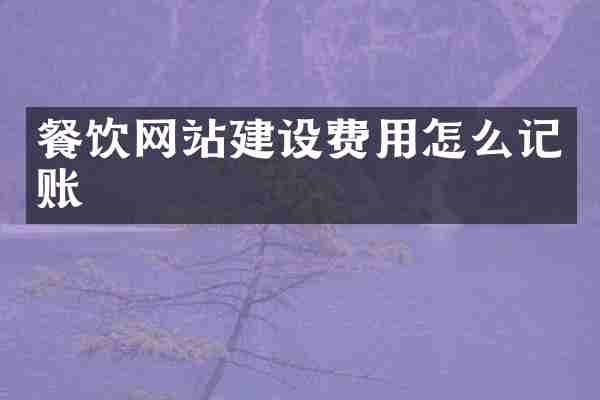 餐饮网站建设费用怎么记账