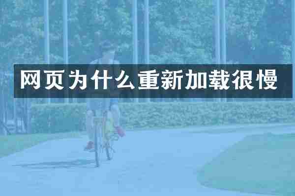 网页为什么重新加载很慢