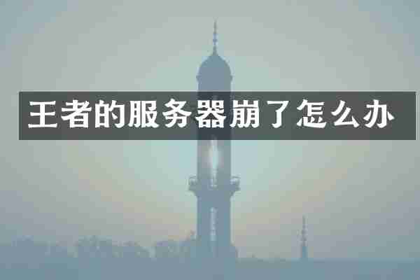 王者的服务器崩了怎么办