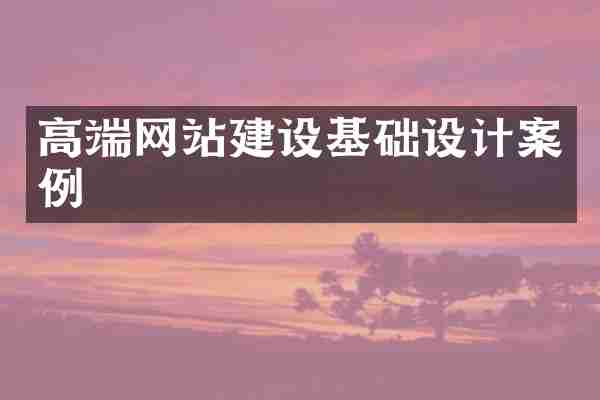 高端网站建设基础设计案例