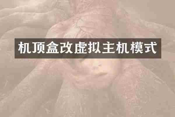 机顶盒改虚拟主机模式