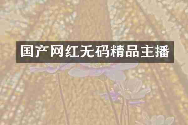 国产网红无码精品主播
