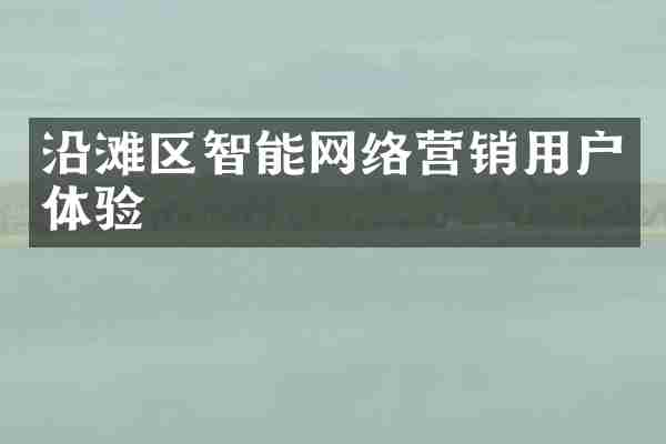 沿滩区智能网络营销用户体验
