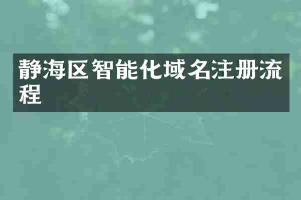 静海区智能化域名注册流程