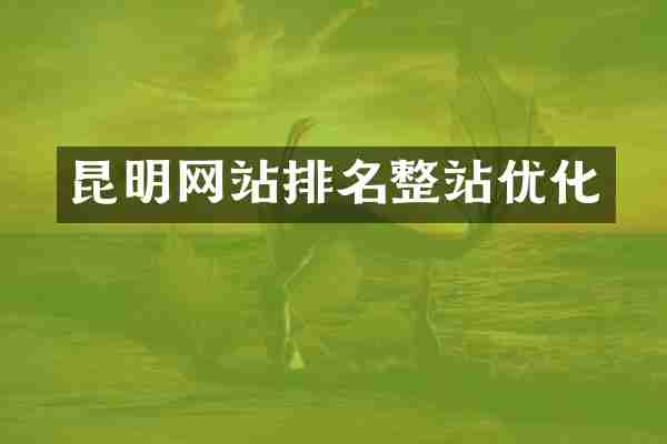 昆明网站排名整站优化
