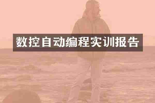 数控自动编程实训报告