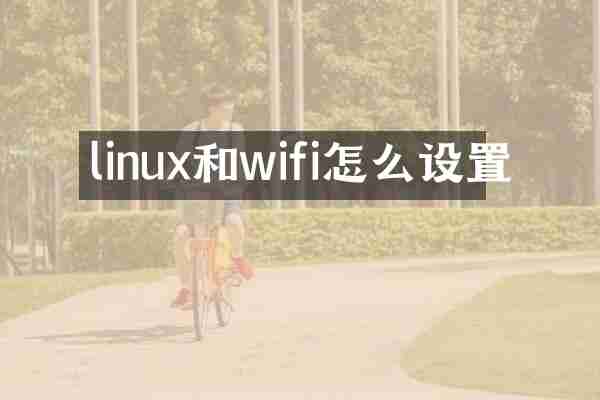linux和wifi怎么设置