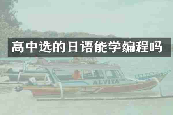 高中选的日语能学编程吗