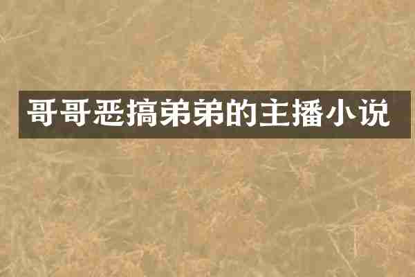 哥哥恶搞弟弟的主播小说