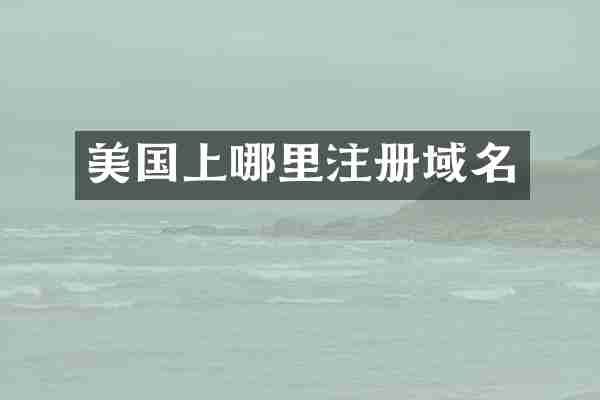 美国上哪里注册域名