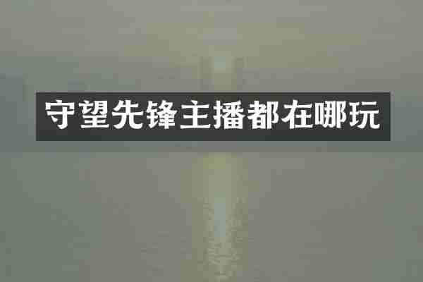 守望先锋主播都在哪玩