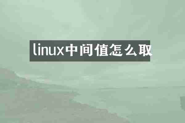 linux中间值怎么取