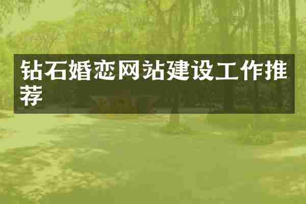 钻石婚恋网站建设工作推荐