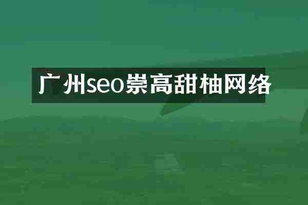 广州seo崇高甜柚网络