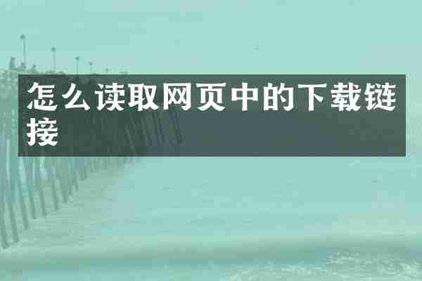 怎么读取网页中的下载链接