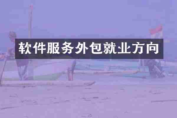 软件服务外包就业方向