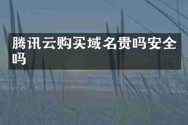 腾讯云购买域名贵吗安全吗