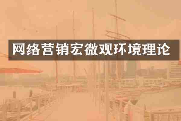 网络营销宏微观环境理论