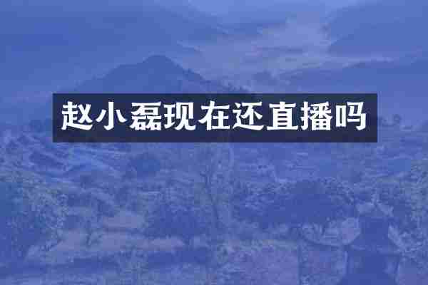 赵小磊现在还直播吗