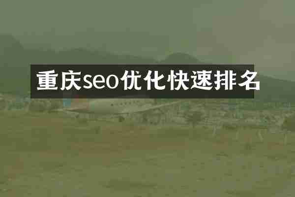 重庆seo优化快速排名