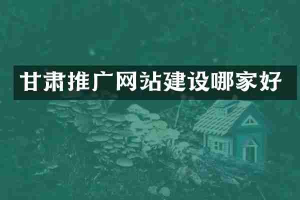 甘肃推广网站建设哪家好