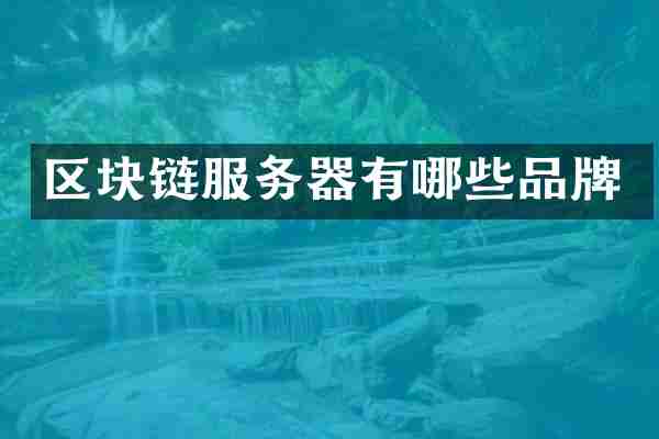 区块链服务器有哪些品牌