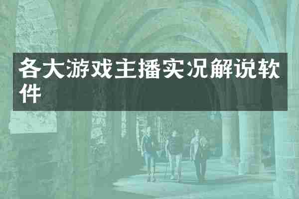 各大游戏主播实况解说软件