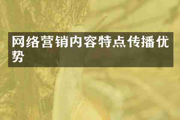 网络营销内容特点传播优势