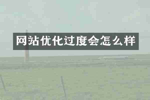 网站优化过度会怎么样