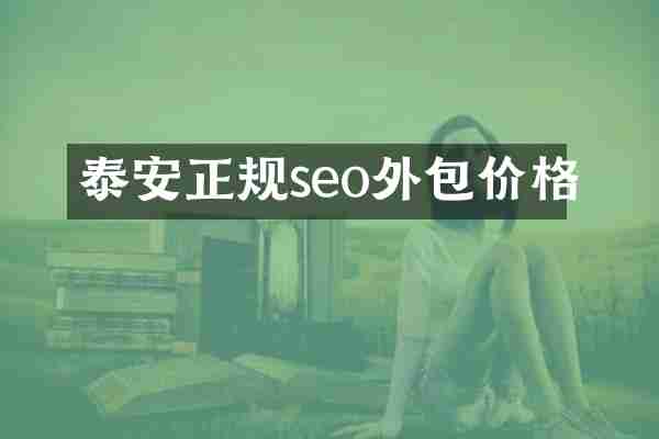 泰安正规seo外包价格