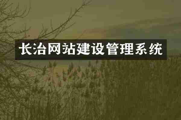 长治网站建设管理系统