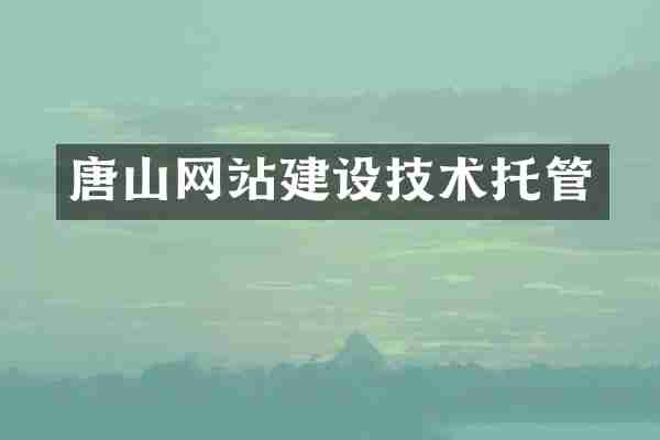 唐山网站建设技术托管